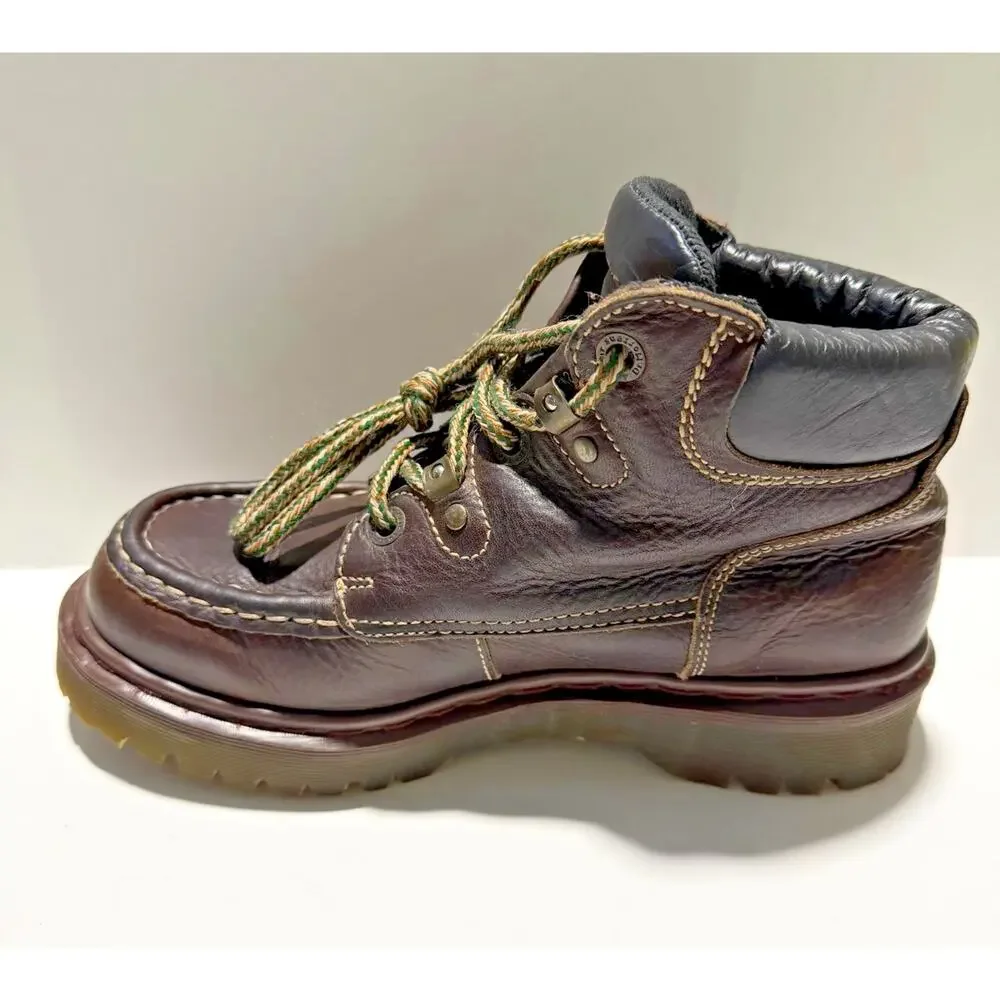 VTG Dr Martens 8507 Made In England Brown Leather Lug Sole boots UK 6 US M 7 W8